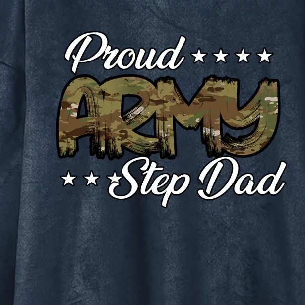 Ocp Bold Proud Army Step Dad Meaningful Gift Hooded Wearable Blanket