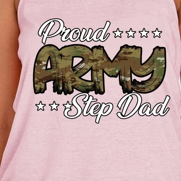 Ocp Bold Proud Army Step Dad Meaningful Gift Women's Knotted Racerback Tank