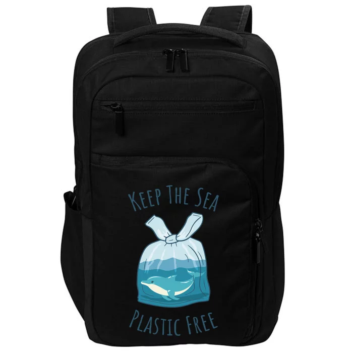 Ocean Ban Plastic Pollution Keep The Sea Plastics Free Gift Impact Tech Backpack