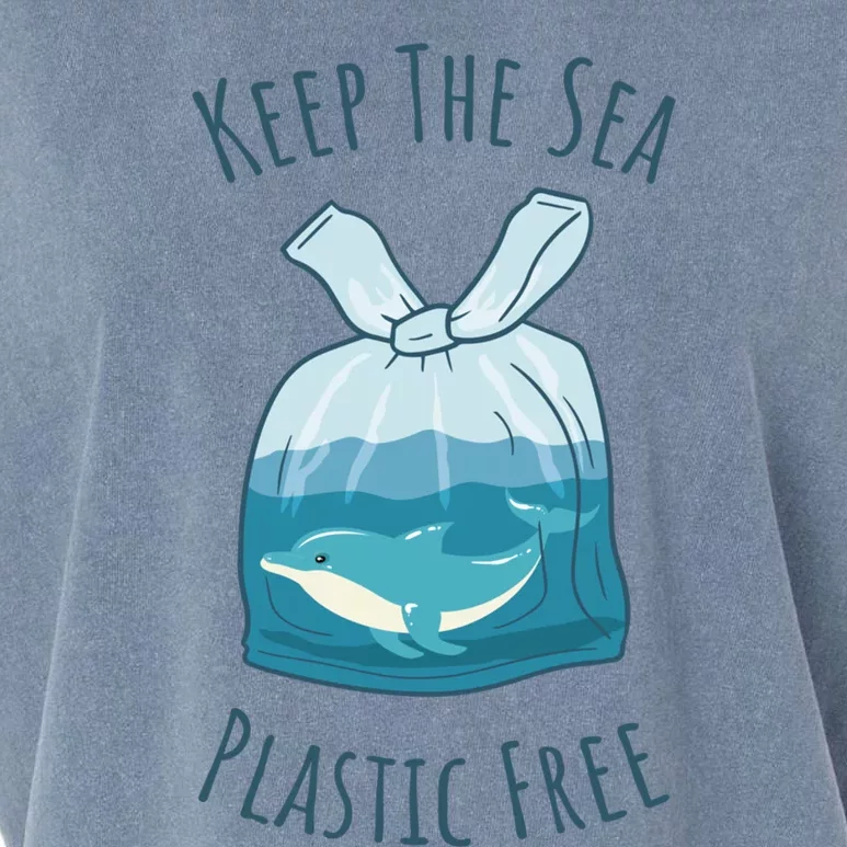 Ocean Ban Plastic Pollution Keep The Sea Plastics Free Gift Garment-Dyed Women's Muscle Tee