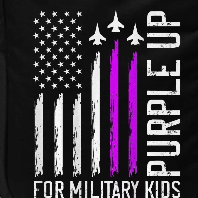 (On Back) Purple Up For Military Military Child Month Impact Tech Backpack