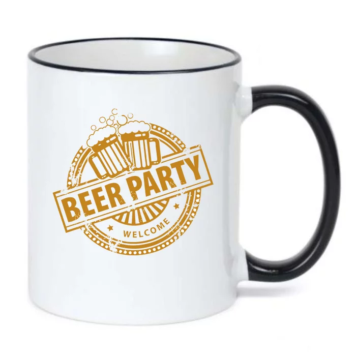 Oktoberfest Beer Party Welcome Black Color Changing Mug