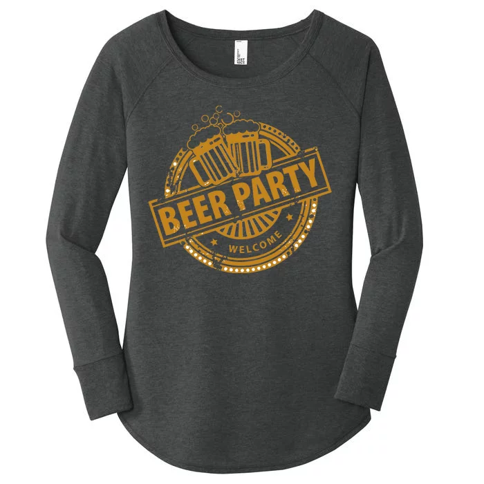 Oktoberfest Beer Party Welcome Women's Perfect Tri Tunic Long Sleeve Shirt