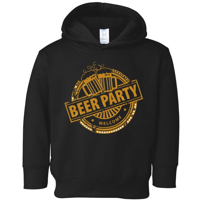 Oktoberfest Beer Party Welcome Toddler Hoodie