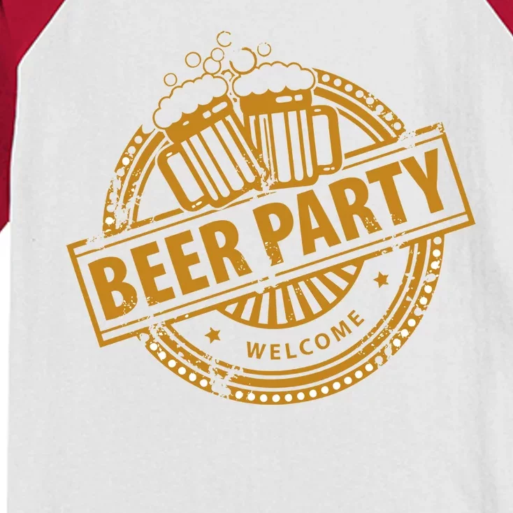 Oktoberfest Beer Party Welcome Kids Colorblock Raglan Jersey