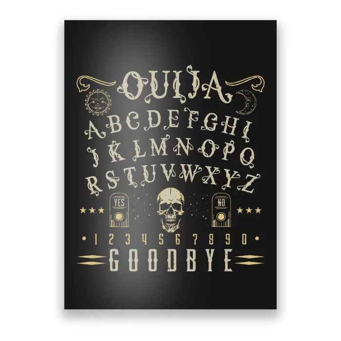 Ouija Board Paranormal Spirit Board Occult Halloween Poster