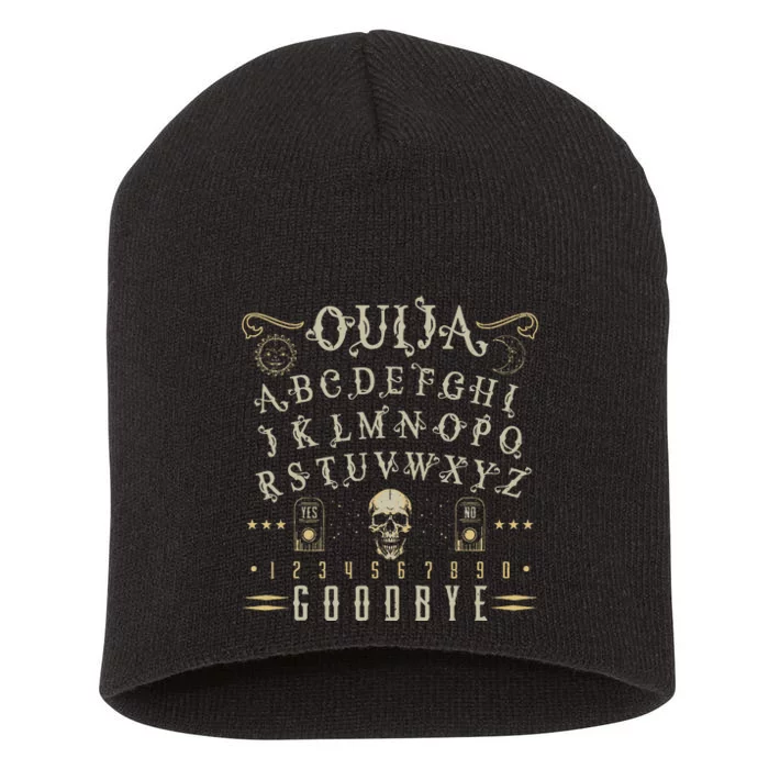 Ouija Board Paranormal Spirit Board Occult Halloween Short Acrylic Beanie