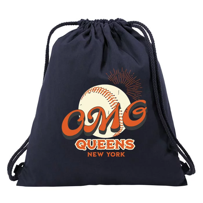 Omg Baseball Queens New York Drawstring Bag