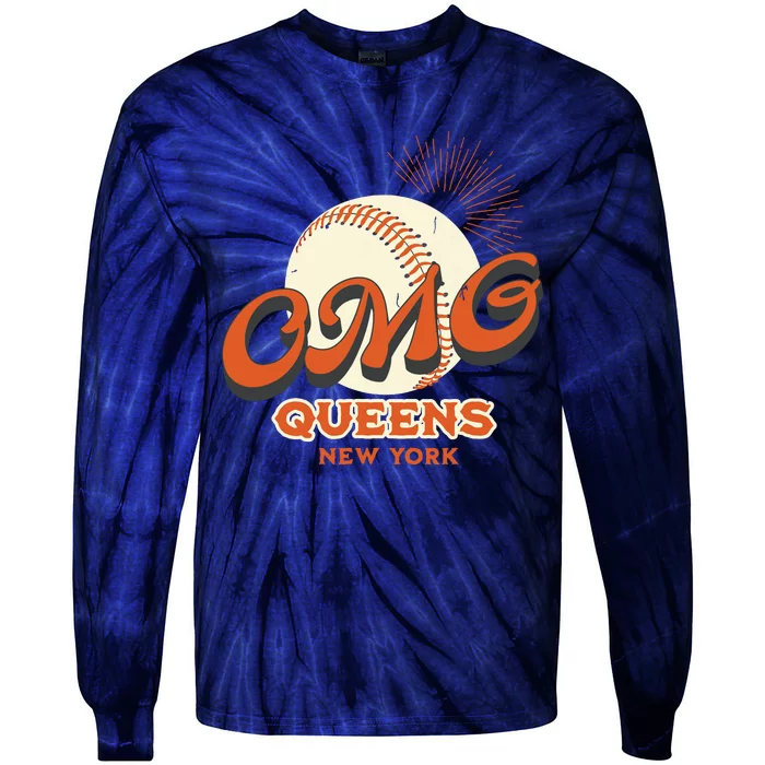 Omg Baseball Queens New York Tie-Dye Long Sleeve Shirt