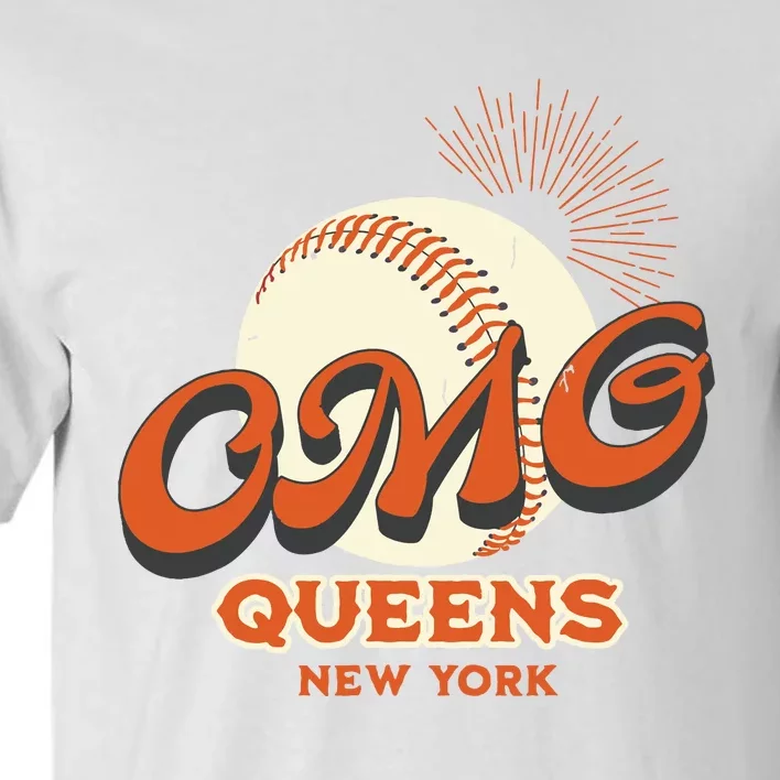 Omg Baseball Queens New York Tall T-Shirt