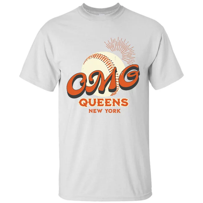 Omg Baseball Queens New York Tall T-Shirt