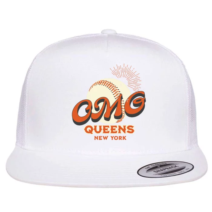 Omg Baseball Queens New York Flat Bill Trucker Hat