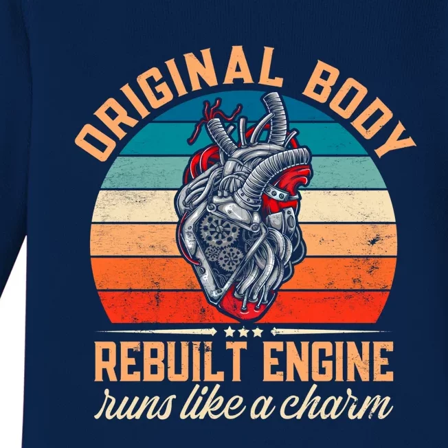 Original Body Rebuilt Engine Gift Open Heart Surgery Recovery Meaningful Gift Baby Long Sleeve Bodysuit