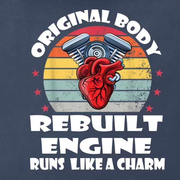 Original Body Rebuilt Engine Runs Like A Charm Car Engine Heart Zip Tote Bag