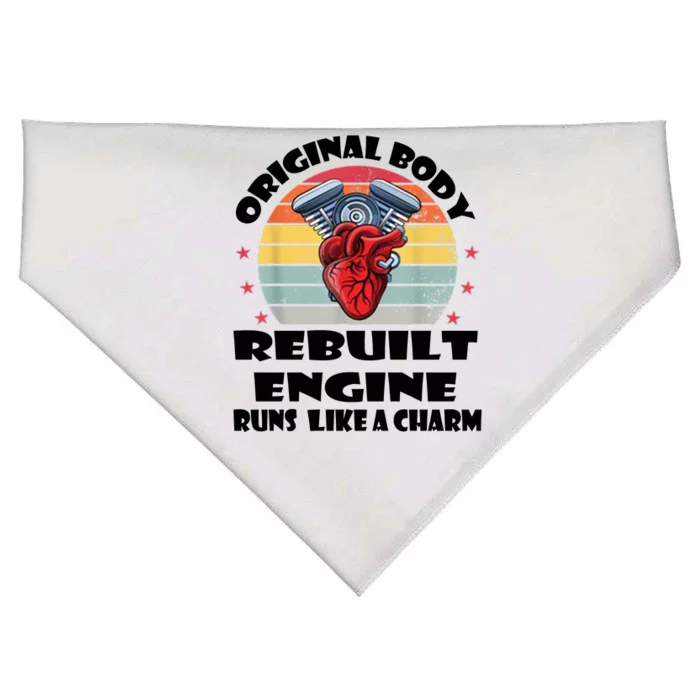 Original Body Rebuilt Engine Runs Like A Charm Car Engine Heart USA-Made Doggie Bandana