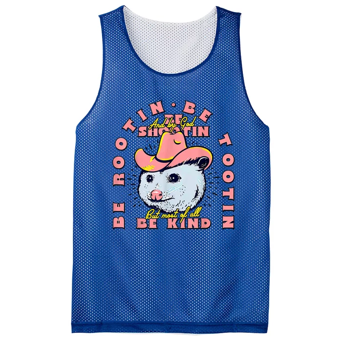 Opossum Bee Rootin Be Tootin Most Of All Be Kind Vintage Mesh Reversible Basketball Jersey Tank