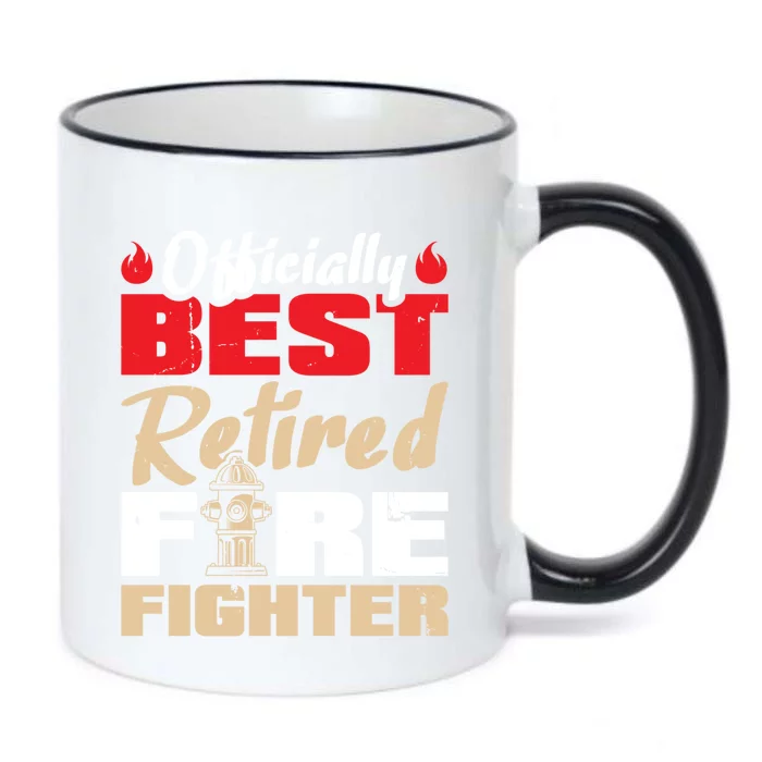 Officially Best Retired Firefighter Gift Black Color Changing Mug