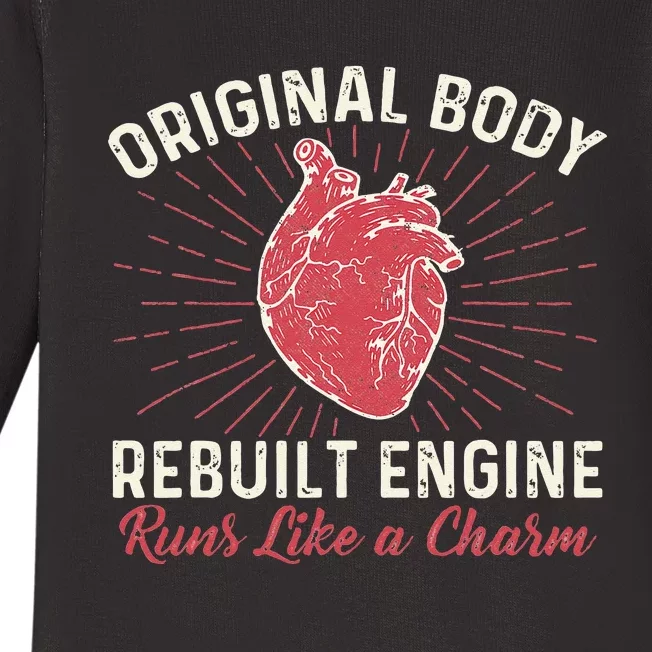 Original Body Rebuilt Engine Heart Attack Survivor Recovery Baby Long Sleeve Bodysuit