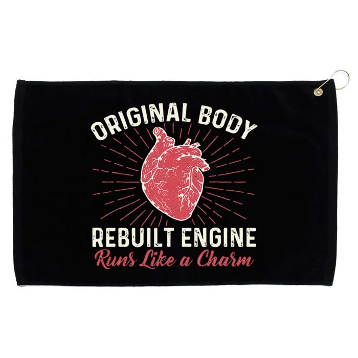 Original Body Rebuilt Engine Heart Attack Survivor Recovery Grommeted Golf Towel