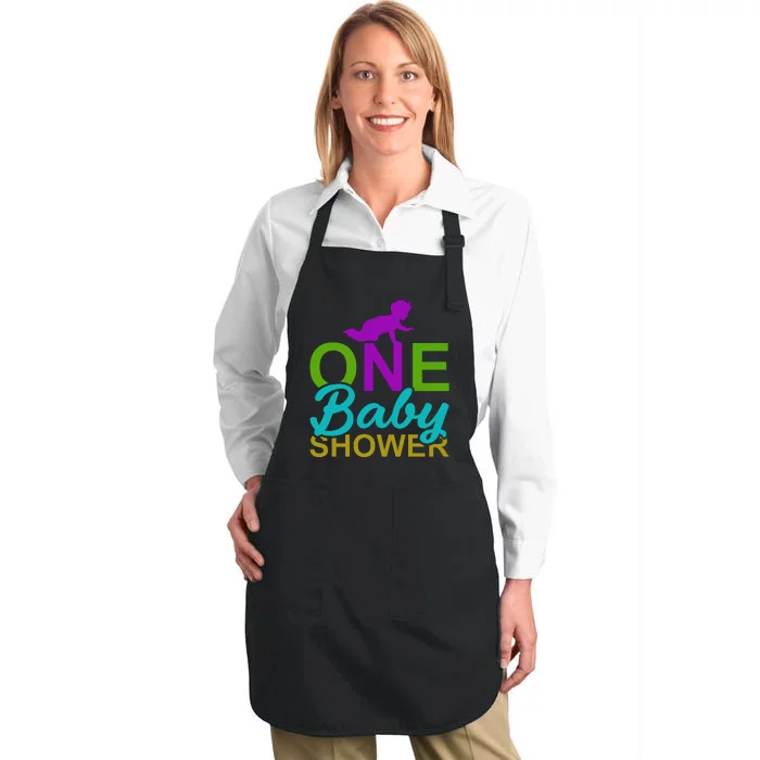 One Baby Shower Full-Length Apron With Pocket