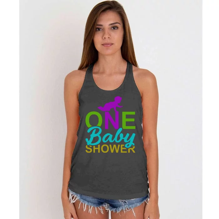 One Baby Shower Women's Knotted Racerback Tank