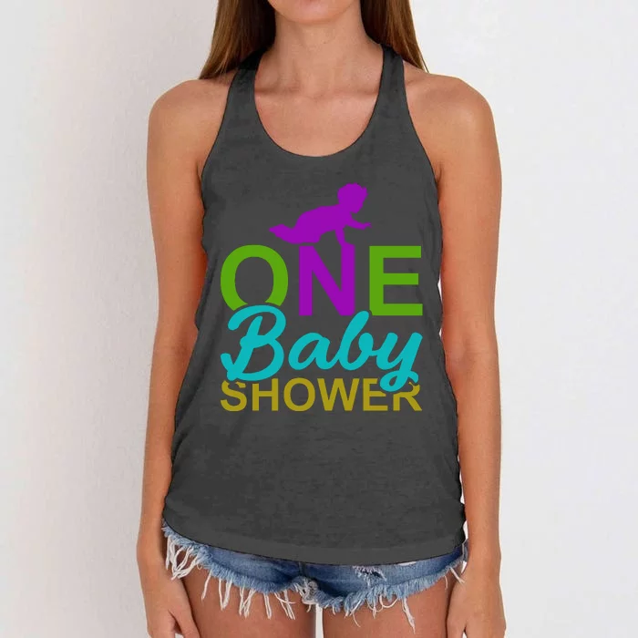 One Baby Shower Women's Knotted Racerback Tank