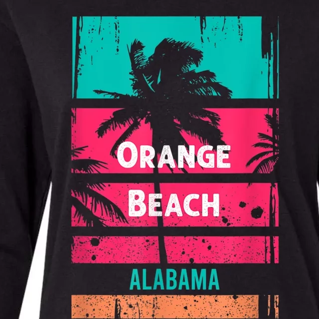 Orange Beach Souvenir Alabama Reminder Womens Cotton Relaxed Long Sleeve T-Shirt