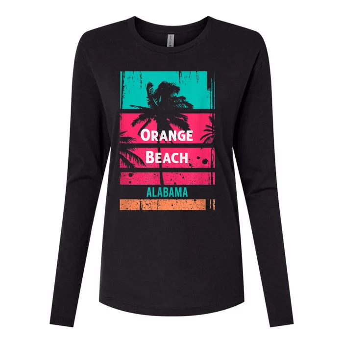 Orange Beach Souvenir Alabama Reminder Womens Cotton Relaxed Long Sleeve T-Shirt