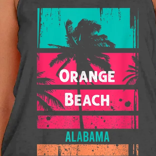 Orange Beach Souvenir Alabama Reminder Women's Knotted Racerback Tank