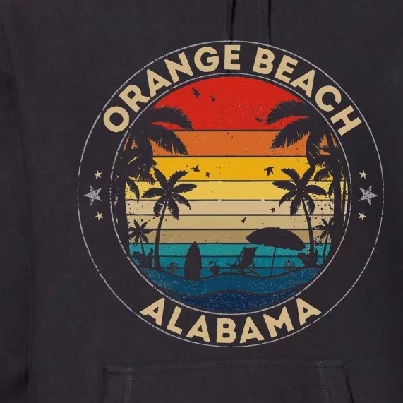 Orange Beach Souvenir Alabama Reminder Premium Hoodie