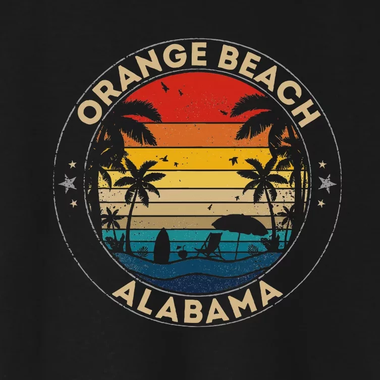 Orange Beach Souvenir Alabama Reminder Women's Crop Top Tee