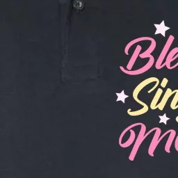 One Blessed Single Mom T Softstyle Adult Sport Polo