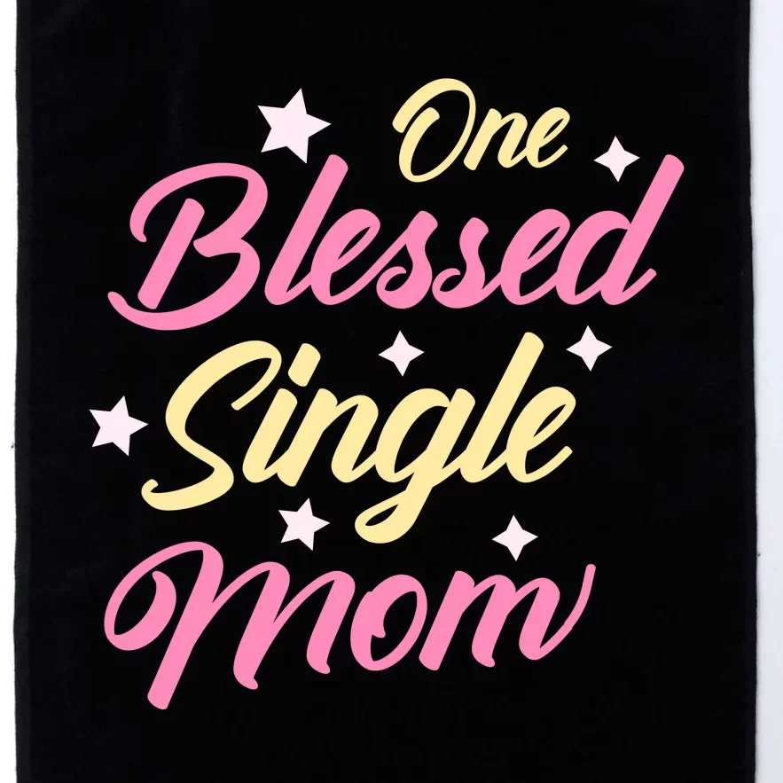 One Blessed Single Mom T Platinum Collection Golf Towel