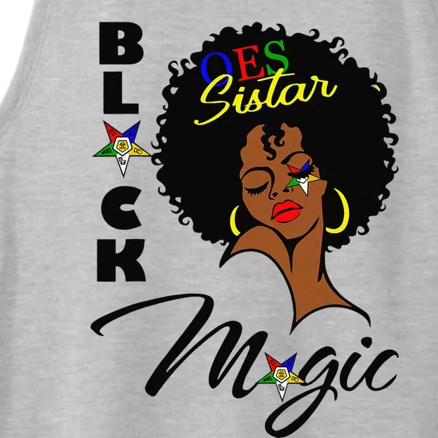 OES Black Sistar Magic Order the Eastern Star Mother's Day Ladies Tri-Blend Wicking Tank