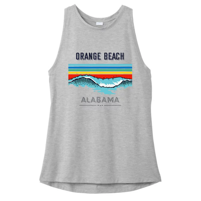 Orange Beach Souvenir Alabama Reminder Ladies Tri-Blend Wicking Tank