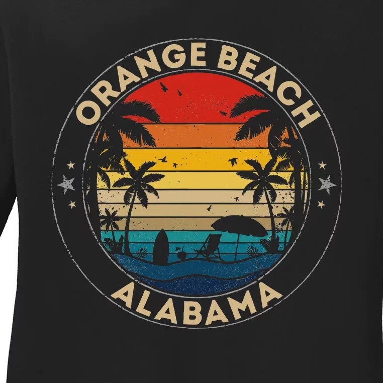 Orange Beach Souvenir Alabama Reminder Ladies Long Sleeve Shirt