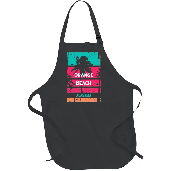 Orange Beach Souvenir Alabama Reminder Full-Length Apron With Pocket