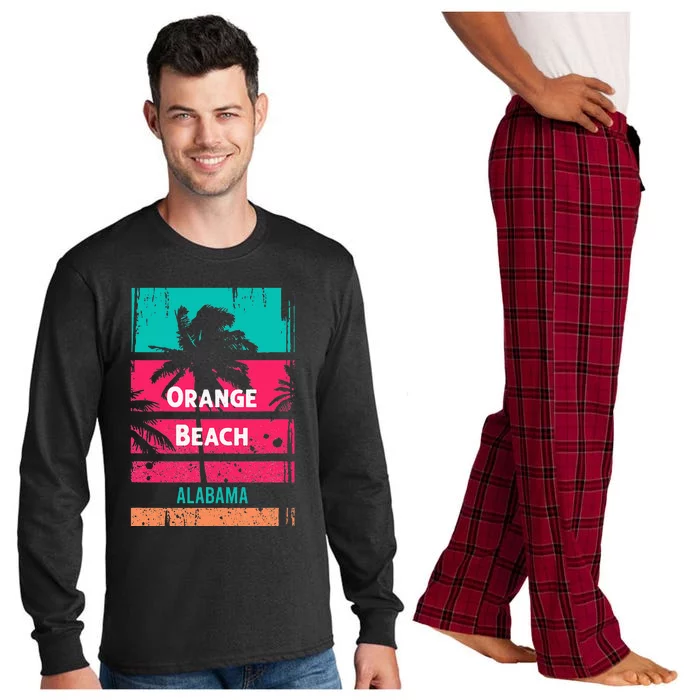 Orange Beach Souvenir Alabama Reminder Long Sleeve Pajama Set