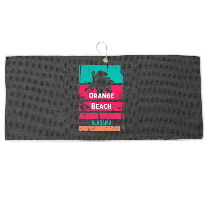 Orange Beach Souvenir Alabama Reminder Large Microfiber Waffle Golf Towel