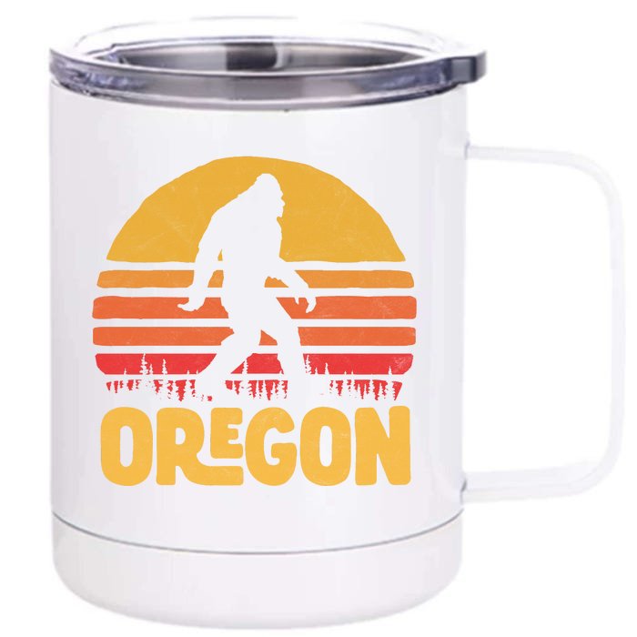 Oregon Bigfoot Sasquatch & Sun Front & Back 12oz Stainless Steel Tumbler Cup