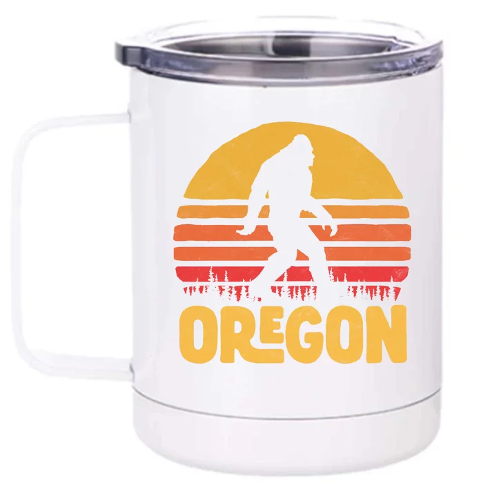 Oregon Bigfoot Sasquatch & Sun Front & Back 12oz Stainless Steel Tumbler Cup