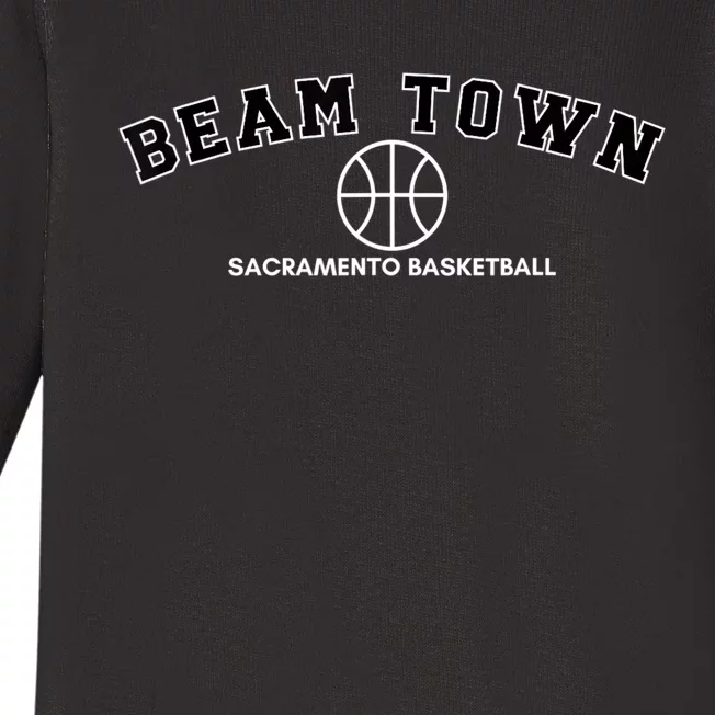 OG Beam Town Sacramento Basketball Baby Long Sleeve Bodysuit