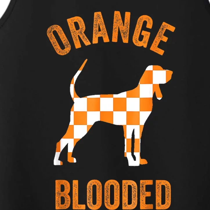 Orange Blooded Tennessee Hound Native Home TN Rocky Top Performance Tank