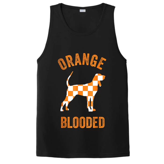 Orange Blooded Tennessee Hound Native Home TN Rocky Top Performance Tank