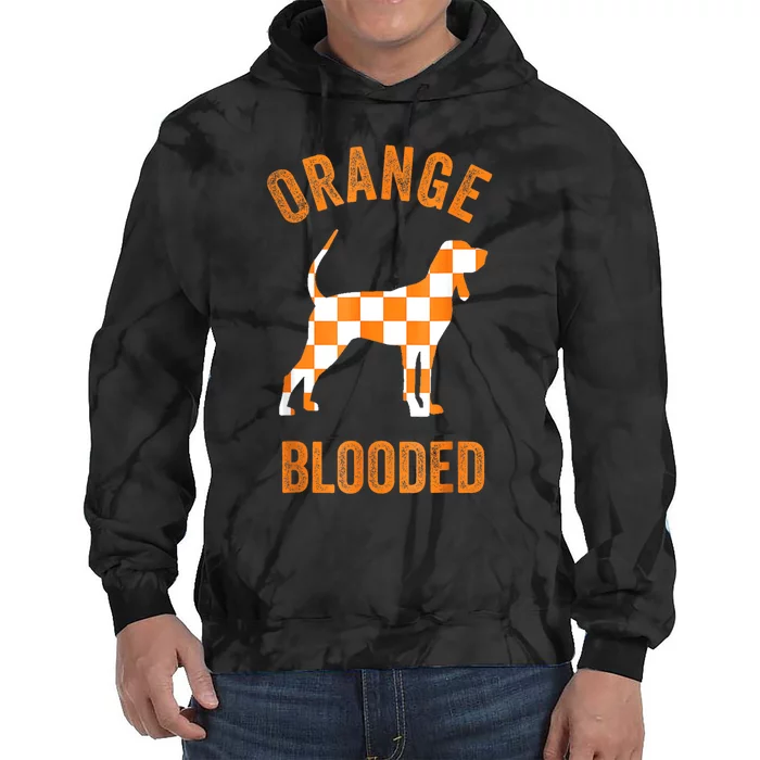 Orange Blooded Tennessee Hound Native Home TN Rocky Top Tie Dye Hoodie