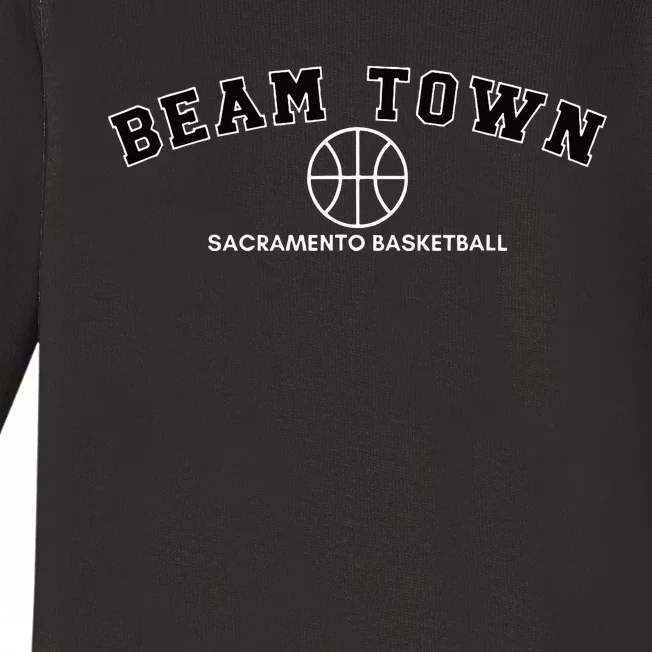 OG Beam Town Sacramento Basketball Baby Long Sleeve Bodysuit