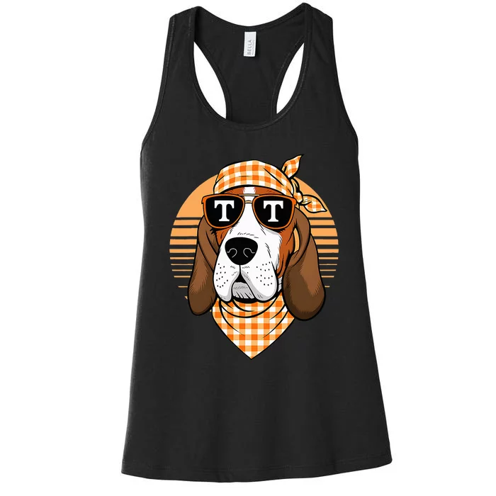 Orange Blooded Tennessee Hound Native Home Tn State Pride Women's Racerback Tank