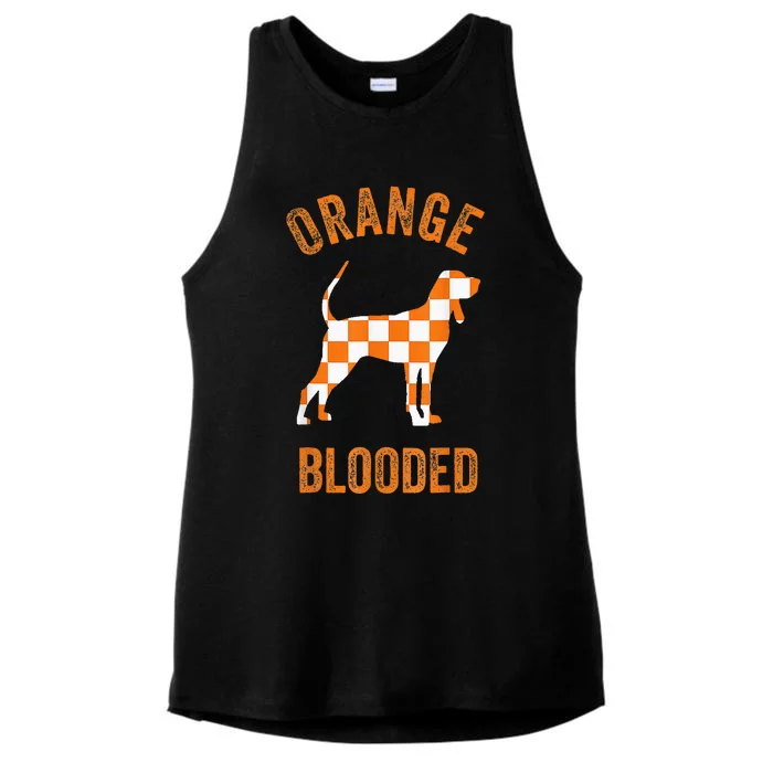 Orange Blooded Tennessee Hound Native Home TN Ladies Tri-Blend Wicking Tank