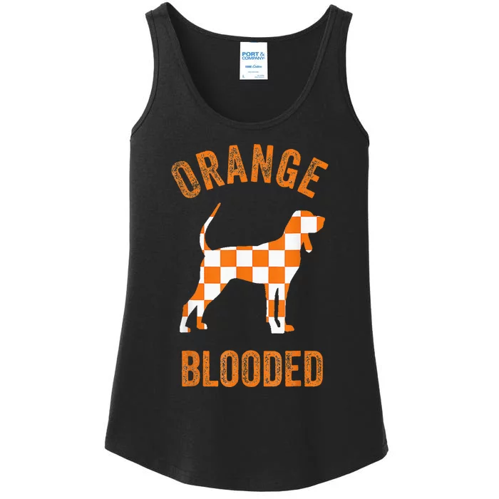 Orange Blooded Tennessee Hound Native Home TN Ladies Essential Tank