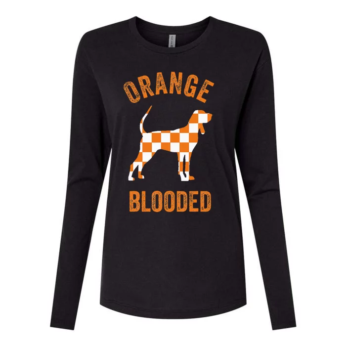 Orange Blooded Tennessee Hound Native Home Tn State Pride Womens Cotton Relaxed Long Sleeve T-Shirt